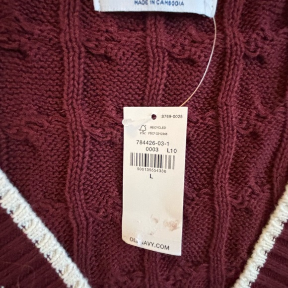 NWT Old Navy Women's Burgundy Oversized Sweater - Picture 3 of 7